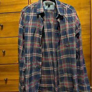 Plaid Banana Republic work shirt, medium
